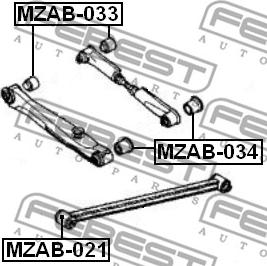 Febest MZAB-033 - Тампон, носач vvparts.bg