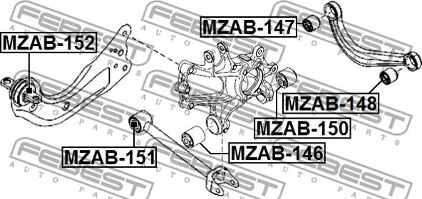 Febest MZAB-148 - Тампон, носач vvparts.bg