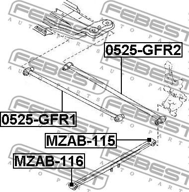 Febest MZAB-116 - Тампон, носач vvparts.bg