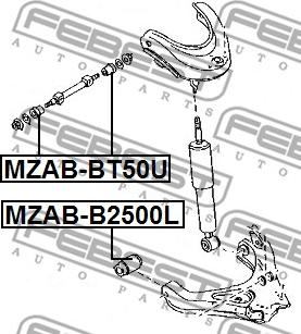 Febest MZAB-BT50U - Тампон, носач vvparts.bg