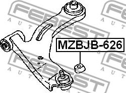 Febest MZBJB-626 - Ремонтен комплект, шарнир на носач / кормилна щанга vvparts.bg