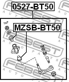 Febest MZSB-BT50 - Букса, волан vvparts.bg