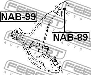 Febest NAB-99 - Тампон, носач vvparts.bg