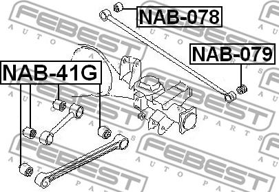 Febest NAB-41G - Тампон, носач vvparts.bg