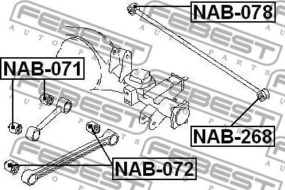 Febest NAB-072 - Тампон, носач vvparts.bg