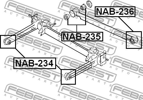 Febest NAB-235 - Тампон, носач vvparts.bg