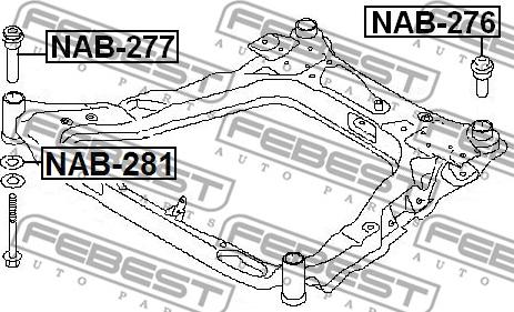 Febest NAB-276 - Тампони на моста vvparts.bg