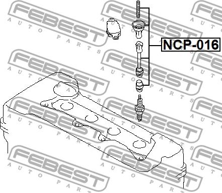 Febest NCP-016 - Щекер, запалителна бобина vvparts.bg