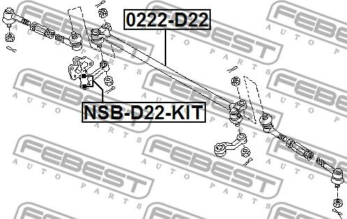 Febest NSB-D22-KIT - Букса, волан vvparts.bg