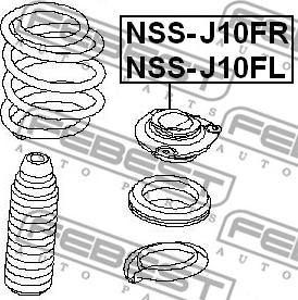 Febest NSS-J10FR - Тампон на макферсън vvparts.bg