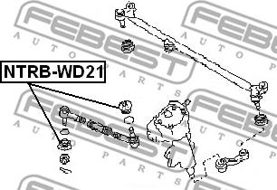 Febest NTRB-WD21 - Ремонтен комплект, глава (накрайник)на напр.корм. щанга vvparts.bg