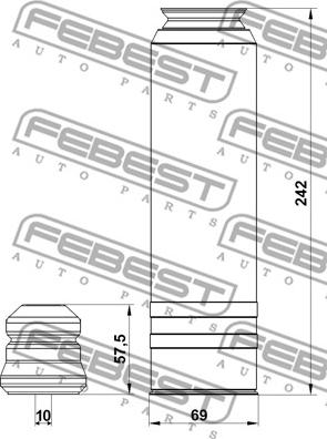 Febest OPSHB-ASJR-KIT - Прахозащитен комплект, амортисьор vvparts.bg