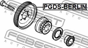 Febest PGDS-BERLIN - Ремъчна шайба, колянов вал vvparts.bg