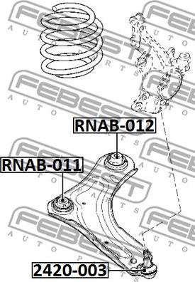 Febest RNAB-011 - Тампон, носач vvparts.bg