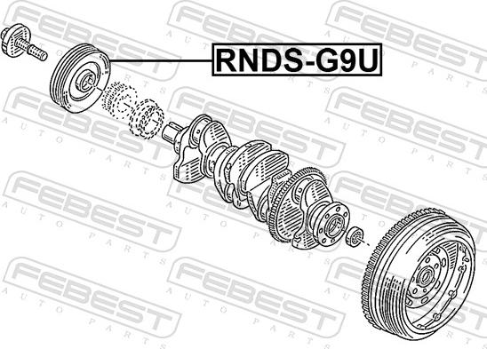 Febest RNDS-G9U - Ремъчна шайба, колянов вал vvparts.bg