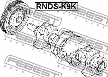 Febest RNDS-K9K - Ремъчна шайба, колянов вал vvparts.bg