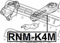 Febest RNM-K4M - Окачване, двигател vvparts.bg