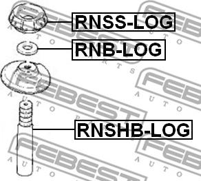 Febest RNSS-LOG - Пружинно легло - чиния vvparts.bg