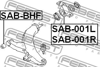 Febest SAB-001L - Тампон, носач vvparts.bg