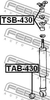 Febest TAB-430 - Втулка, амортисьор vvparts.bg