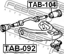 Febest TAB-104 - Тампон, носач vvparts.bg