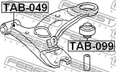 Febest TAB-049 - Тампон, носач vvparts.bg