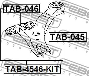 Febest TAB-4546-KIT - Ремонтен комплект, напречен носач vvparts.bg