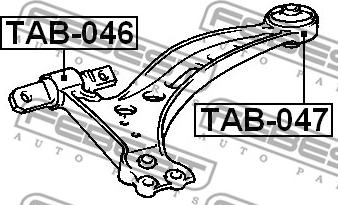 Febest TAB-047 - Тампон, носач vvparts.bg