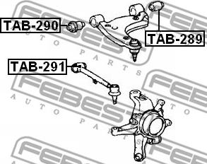 Febest TAB-289 - Тампон, носач vvparts.bg