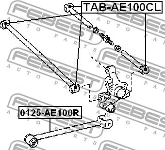 Febest TAB-AE100CL - Тампон, носач vvparts.bg