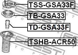 Febest TSS-GSA33F - Тампон на макферсън vvparts.bg