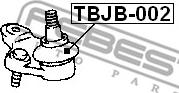 Febest TBJB-002 - Ремонтен комплект, шарнир на носач / кормилна щанга vvparts.bg