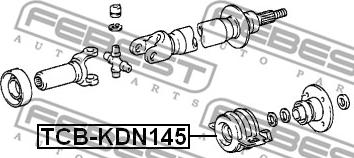 Febest TCB-KDN145 - Опора карданен вал vvparts.bg