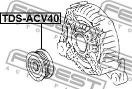 Febest TDS-ACV40 - Ремъчна шайба, генератор vvparts.bg