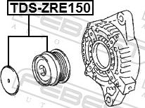 Febest TDS-ZRE150 - Ремъчна шайба, генератор vvparts.bg