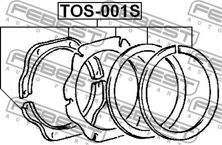 Febest TOS-001S - Ремонтен комплект, шенкел vvparts.bg