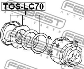 Febest TOS-LC70 - Ремонтен комплект, шенкел vvparts.bg