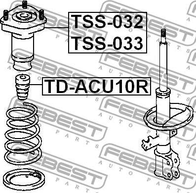 Febest TSS-033 - Тампон на макферсън vvparts.bg