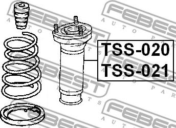 Febest TSS-021 - Тампон на макферсън vvparts.bg