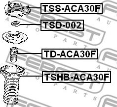 Febest TSS-ACA30F - Тампон на макферсън vvparts.bg