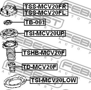 Febest TSS-MCV20FR - Тампон на макферсън vvparts.bg