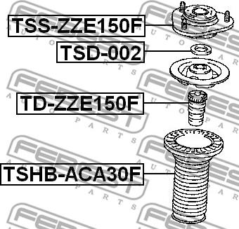 Febest TSS-ZZE150F - Тампон на макферсън vvparts.bg