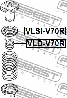 Febest VLD-V70R - Ударен тампон, окачване (ресьори) vvparts.bg
