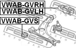 Febest VWAB-GVS - Тампон, носач vvparts.bg