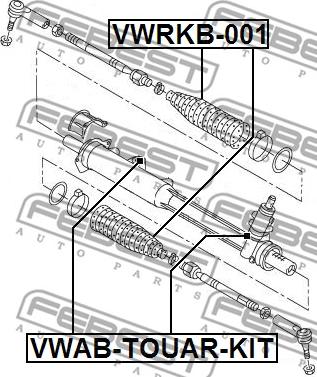 Febest VWAB-TOUAR-KIT - Окачване, кормилна кутия vvparts.bg