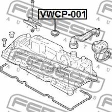 Febest VWCP-001 - Уплътнителен пръстен, впръсквателен клапан vvparts.bg