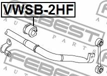 Febest VWSB-2HF - Лагерна втулка, стабилизатор vvparts.bg