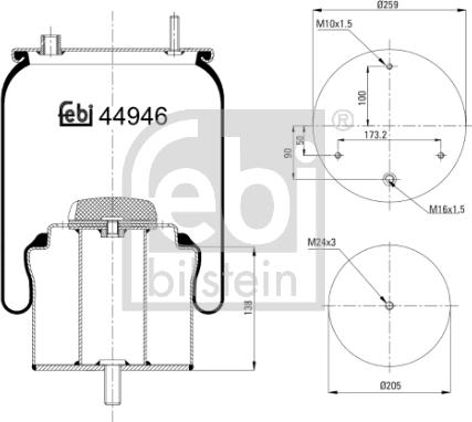 Febi Bilstein 44946 - Маншон, въздушно окачване vvparts.bg