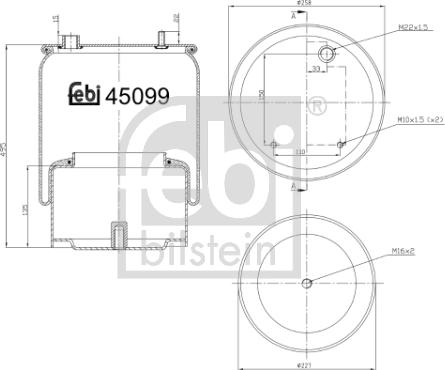 Febi Bilstein 45099 - Маншон, въздушно окачване vvparts.bg