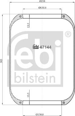 Febi Bilstein 47144 - Маншон, въздушно окачване vvparts.bg